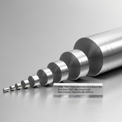 6082 T651 ストレスの軽減 アルミ合金 丸い棒 精密 CNC 機械 容量 h8/h9